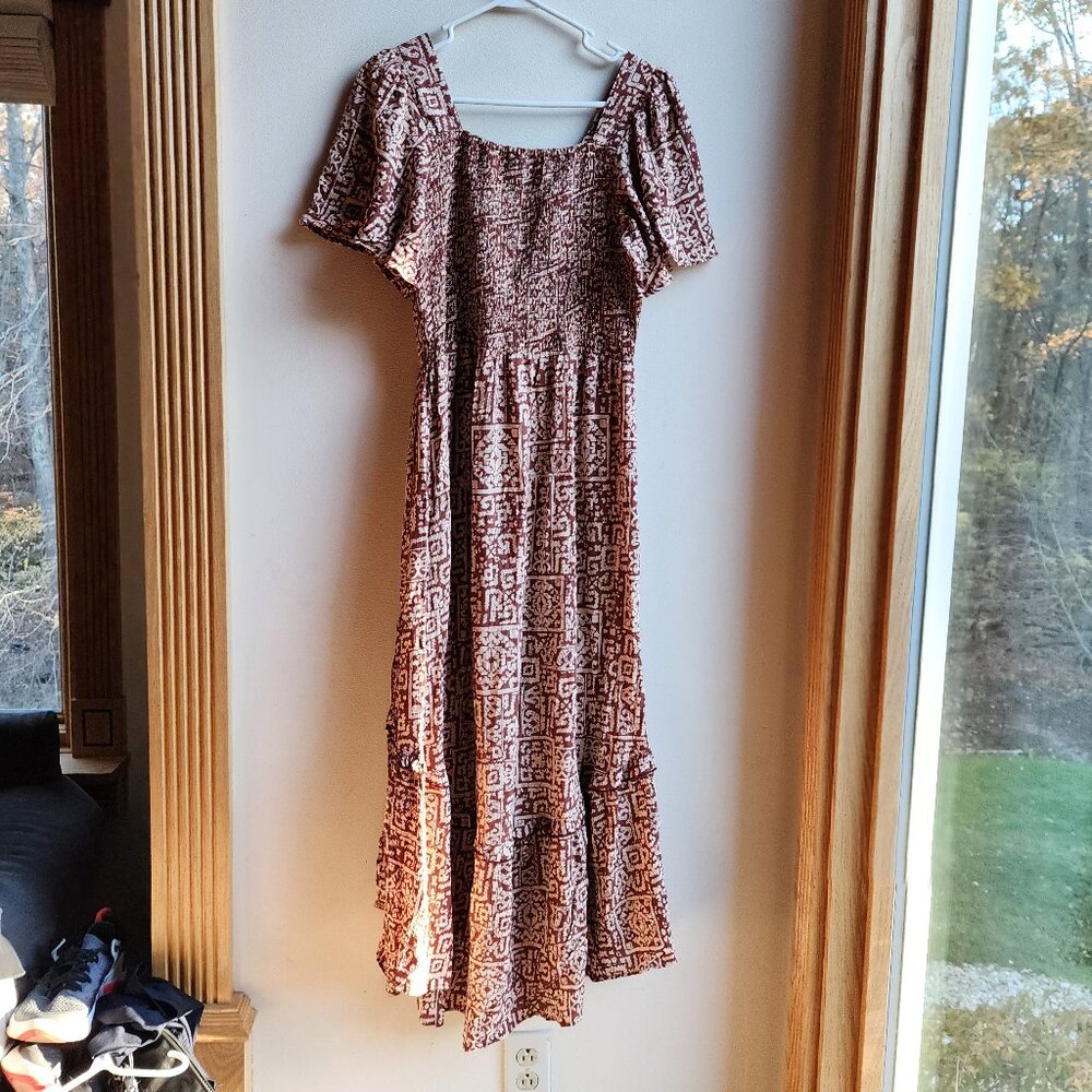 Angie Aztec Southwestern Style V-Neck Midi Sundress Size Large - Picture 15 of 15